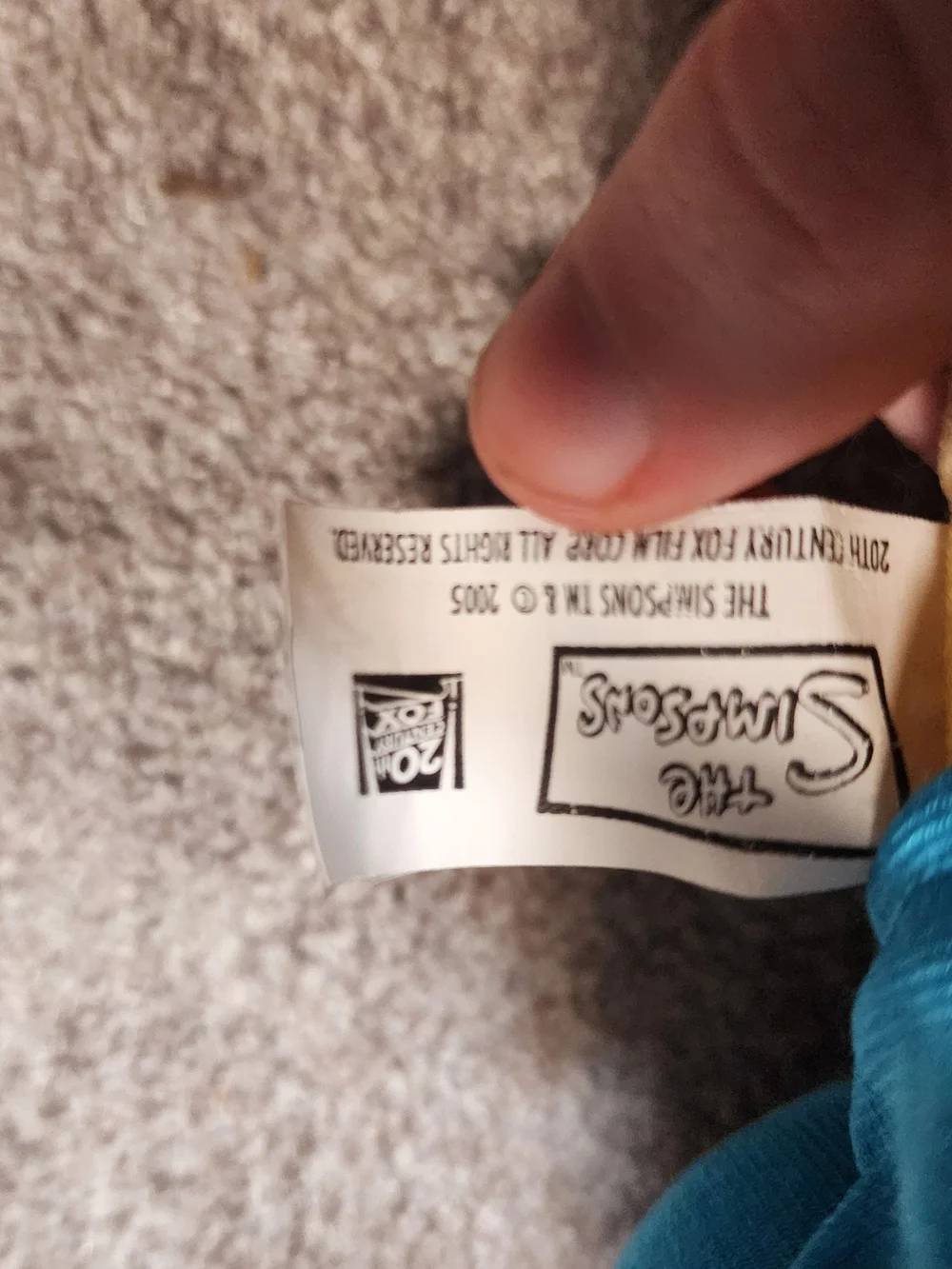 Vintage 2005 Bart Simpson Plush with Original Hangtag  The Simpsons 20th 16inch